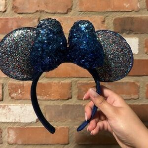 Disney Parks 2020 Blue Sparkle Wishes Minnie Mouse Ears